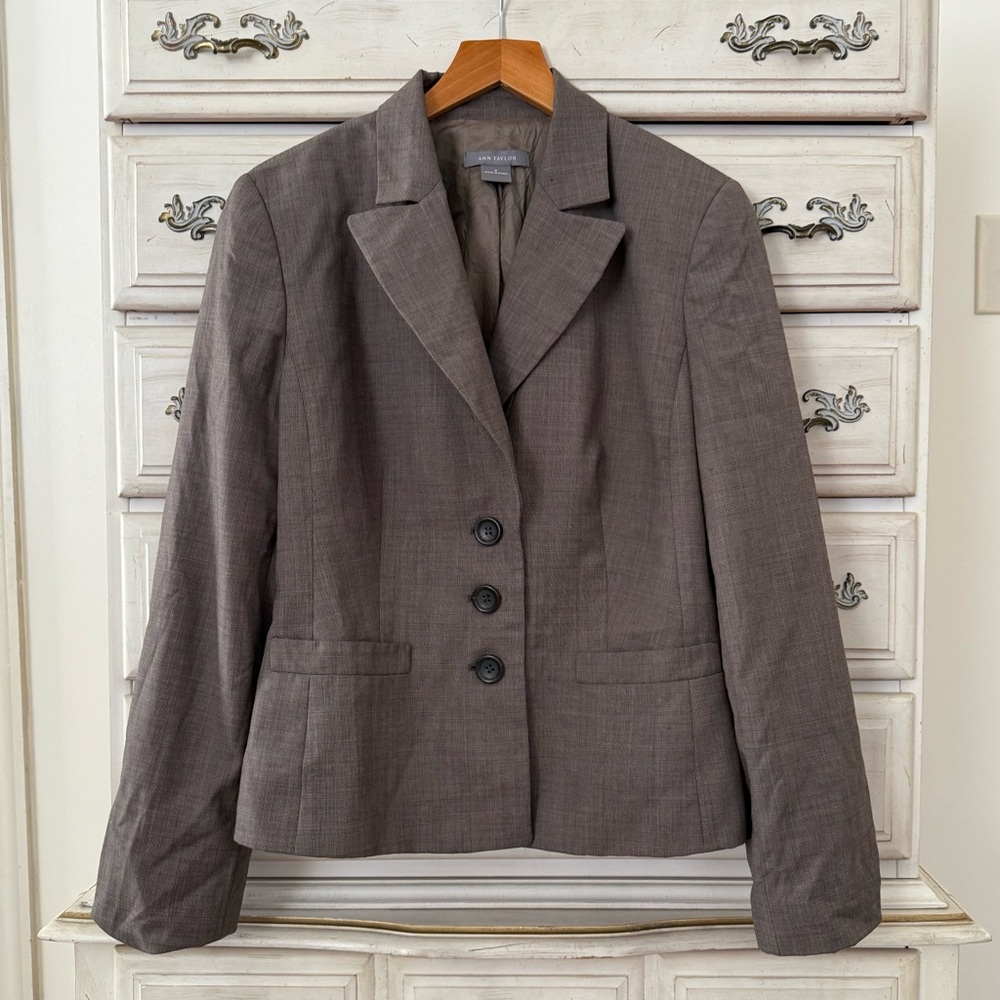 Ann Taylor Virgin Wool Professional Button Blazer